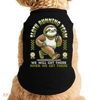 Sloth Running Team Running Gifts Women Funny Sloth Doggie Tank thumb 0