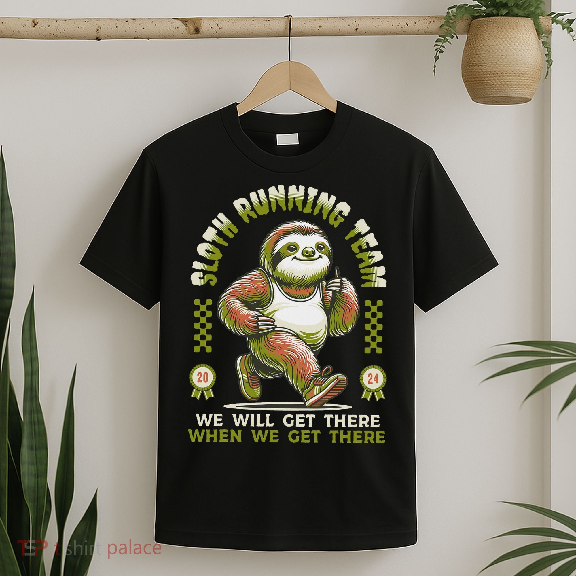 Sloth Running Team Running Gifts Women Funny Sloth T-Shirt