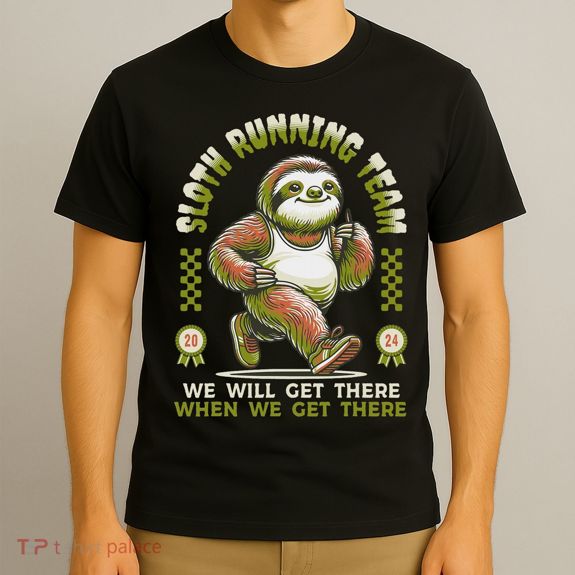 Sloth Running Team Running Gifts Women Funny Sloth T-Shirt
