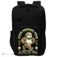 Sloth Running Team Running Gifts Women Funny Sloth Impact Tech Backpack thumb 0