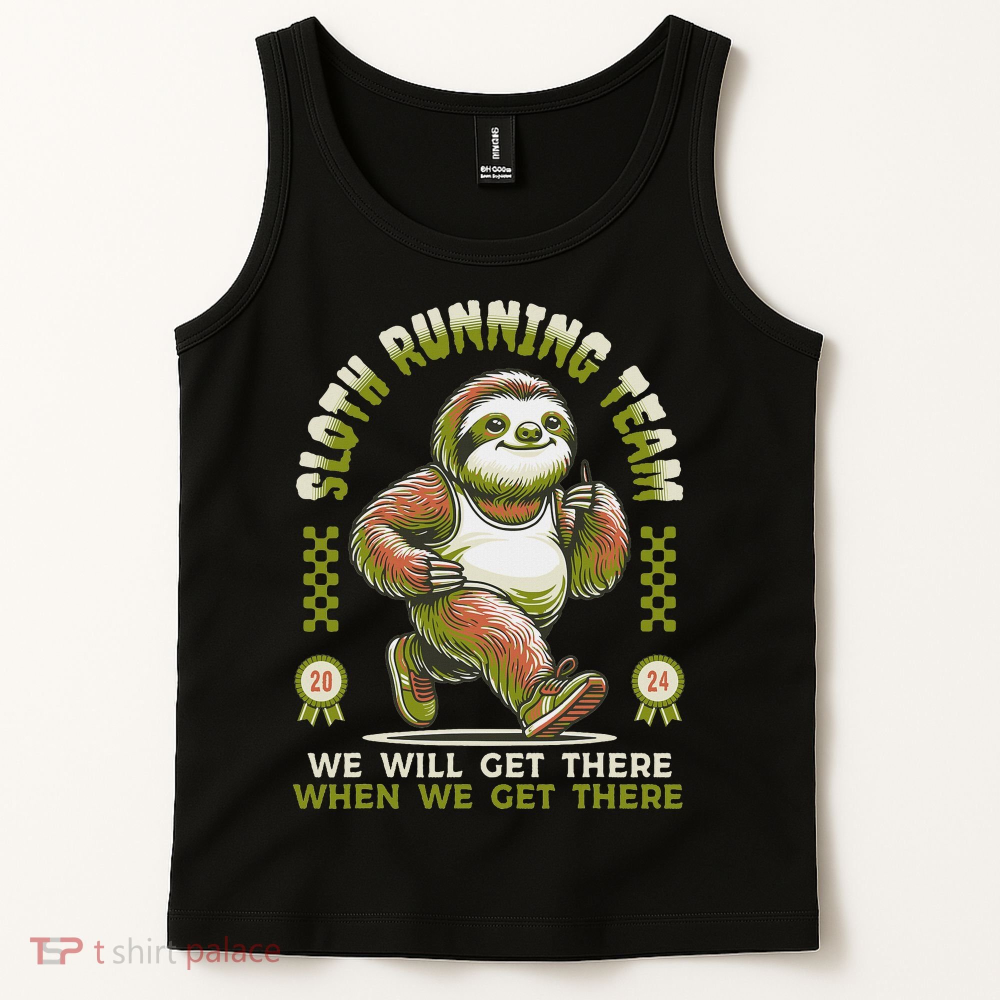 Sloth Running Team Running Gifts Women Funny Sloth Tank Top