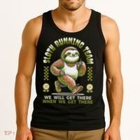Sloth Running Team Running Gifts Women Funny Sloth Tank Top thumb 3