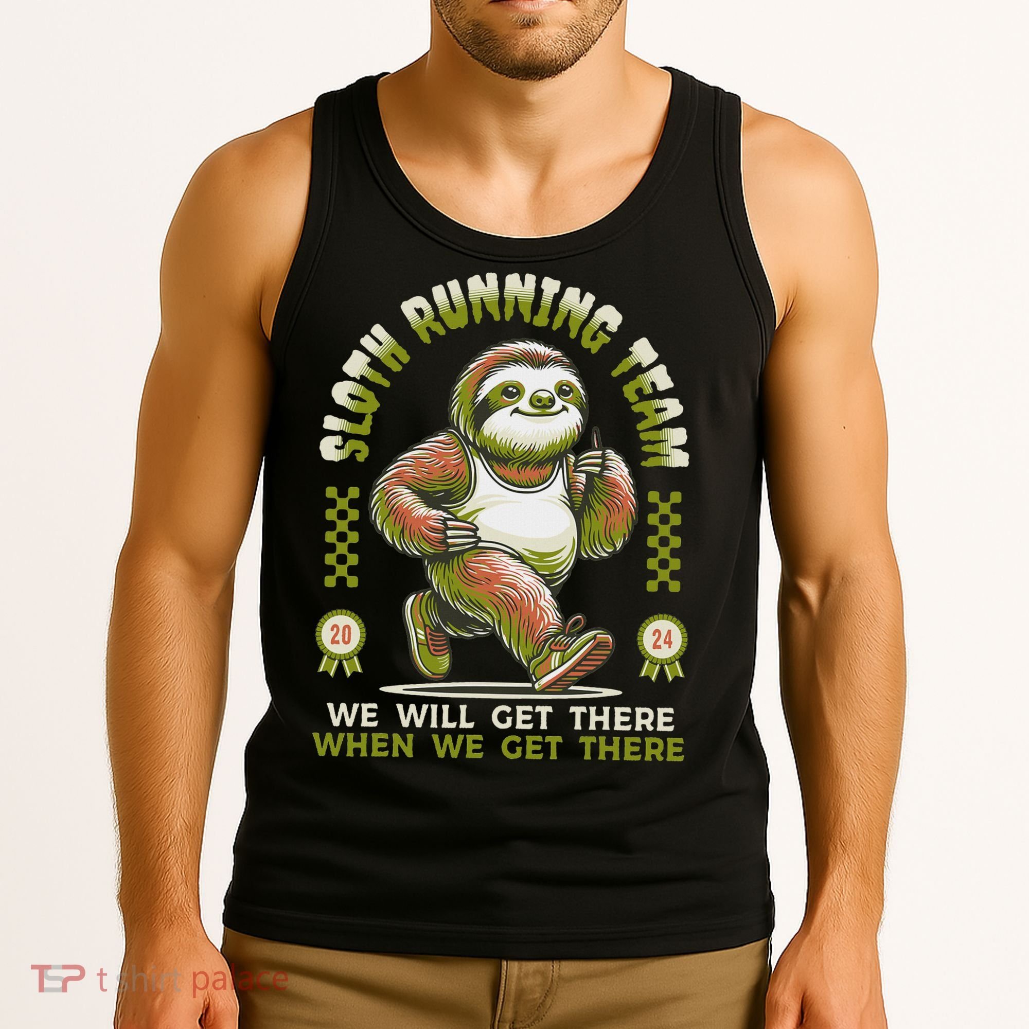 Sloth Running Team Running Gifts Women Funny Sloth Tank Top