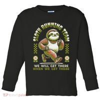 Sloth Running Team Running Gifts Women Funny Sloth Toddler Long Sleeve Shirt thumb 0