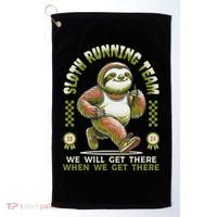 Sloth Running Team Running Gifts Women Funny Sloth Golf Towel thumb 0