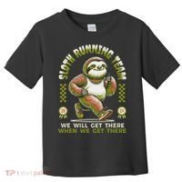 Sloth Running Team Running Gifts Women Funny Sloth Toddler T-Shirt thumb 0