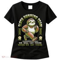 Sloth Running Team Running Gifts Women Funny Sloth Women's T-Shirt thumb 0