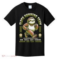 Sloth Running Team Running Gifts Women Funny Sloth Kids T-Shirt thumb 0