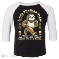 Sloth Running Team Running Gifts Women Funny Sloth Toddler Fine Jersey T-Shirt thumb 0