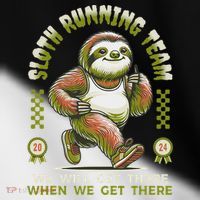Sloth Running Team Running Gifts Women Funny Sloth Toddler Fine Jersey T-Shirt thumb 2