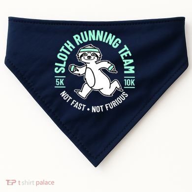 Sloth Running Team Not Fast Not Furious USA-Made Doggie Bandana