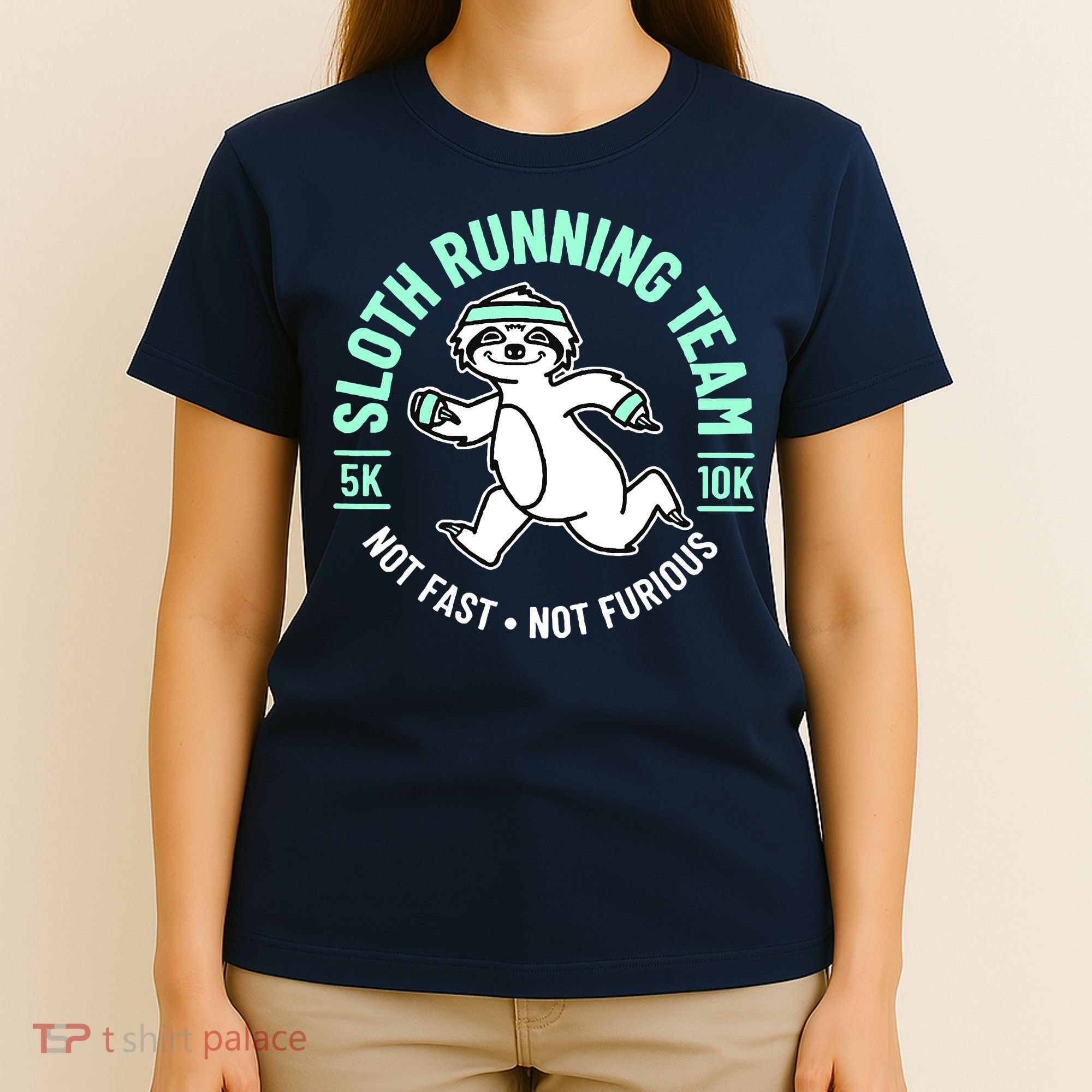 Sloth Running Team Not Fast Not Furious T-Shirt