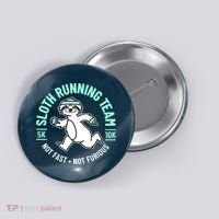Sloth Running Team Not Fast Not Furious Button thumb 0