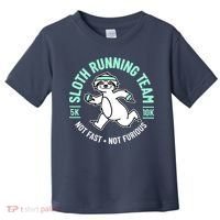 Sloth Running Team Not Fast Not Furious Toddler T-Shirt thumb 0