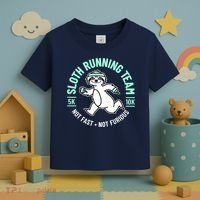 Sloth Running Team Not Fast Not Furious Toddler T-Shirt thumb 3