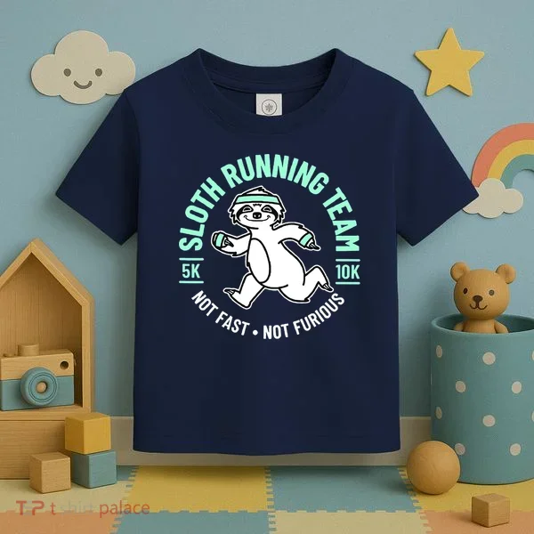 Sloth Running Team Not Fast Not Furious Toddler T-Shirt