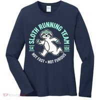 Sloth Running Team Not Fast Not Furious Women's Long Sleeve Shirt thumb 0