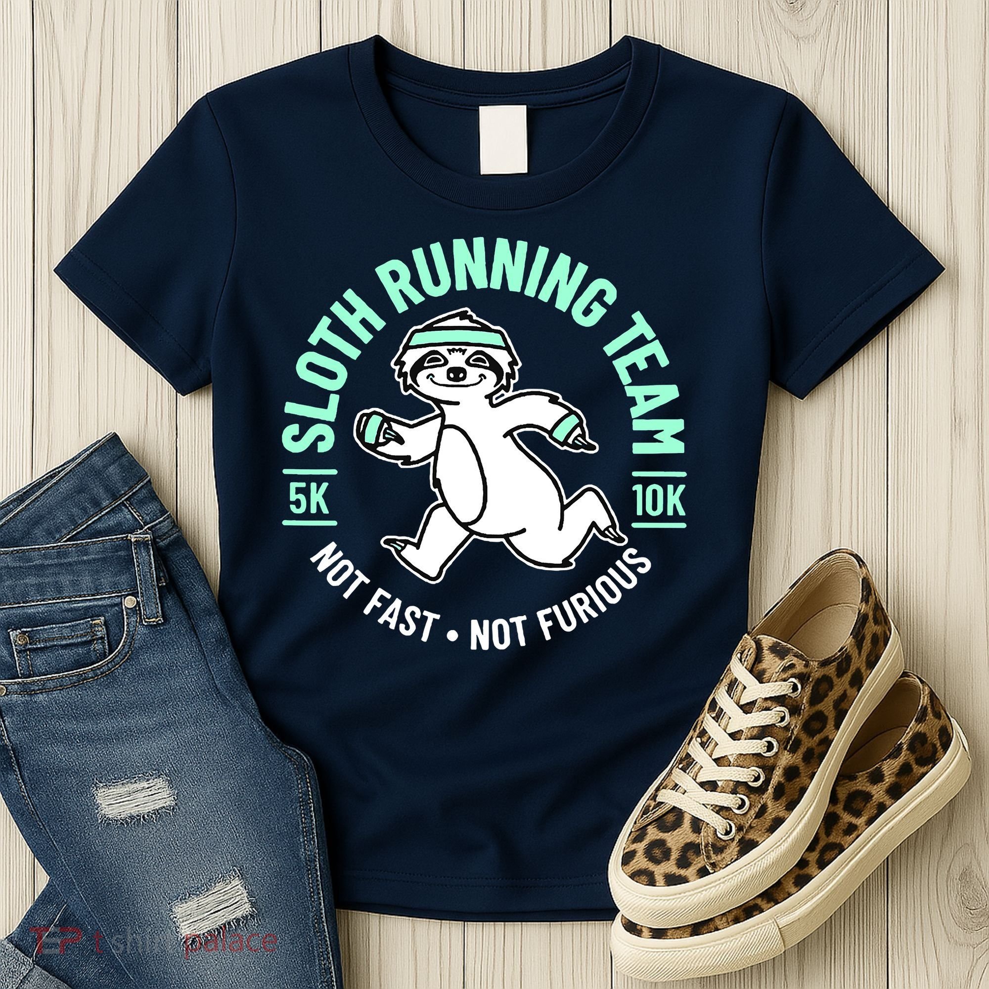 Sloth Running Team Not Fast Not Furious Women's T-Shirt