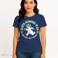 Sloth Running Team Not Fast Not Furious Women's T-Shirt thumb 4