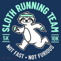 Sloth Running Team Not Fast Not Furious Kids Sweatshirt thumb 2