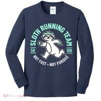 Sloth Running Team Not Fast Not Furious Kids Long Sleeve Shirt thumb 0