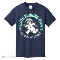 Sloth Running Team Not Fast Not Furious Kids T-Shirt thumb 0