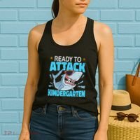 Shark Ready To Attack Kindergarten First Day Of School Women's Tank Top thumb 2