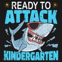 Shark Ready To Attack Kindergarten First Day Of School Baby Bodysuit thumb 2
