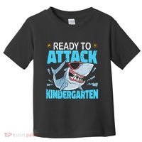 Shark Ready To Attack Kindergarten First Day Of School Toddler T-Shirt thumb 0