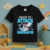 Shark Ready To Attack Kindergarten First Day Of School Toddler T-Shirt thumb 3