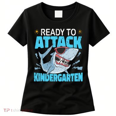 Shark Ready To Attack Kindergarten First Day Of School Women's T-Shirt