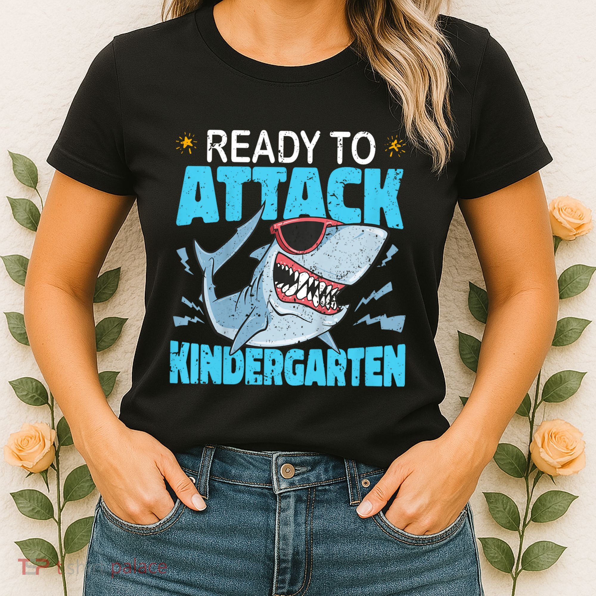 Shark Ready To Attack Kindergarten First Day Of School Women's T-Shirt