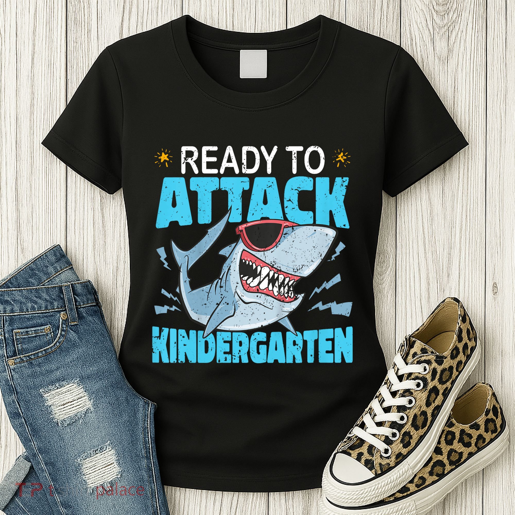 Shark Ready To Attack Kindergarten First Day Of School Women's T-Shirt