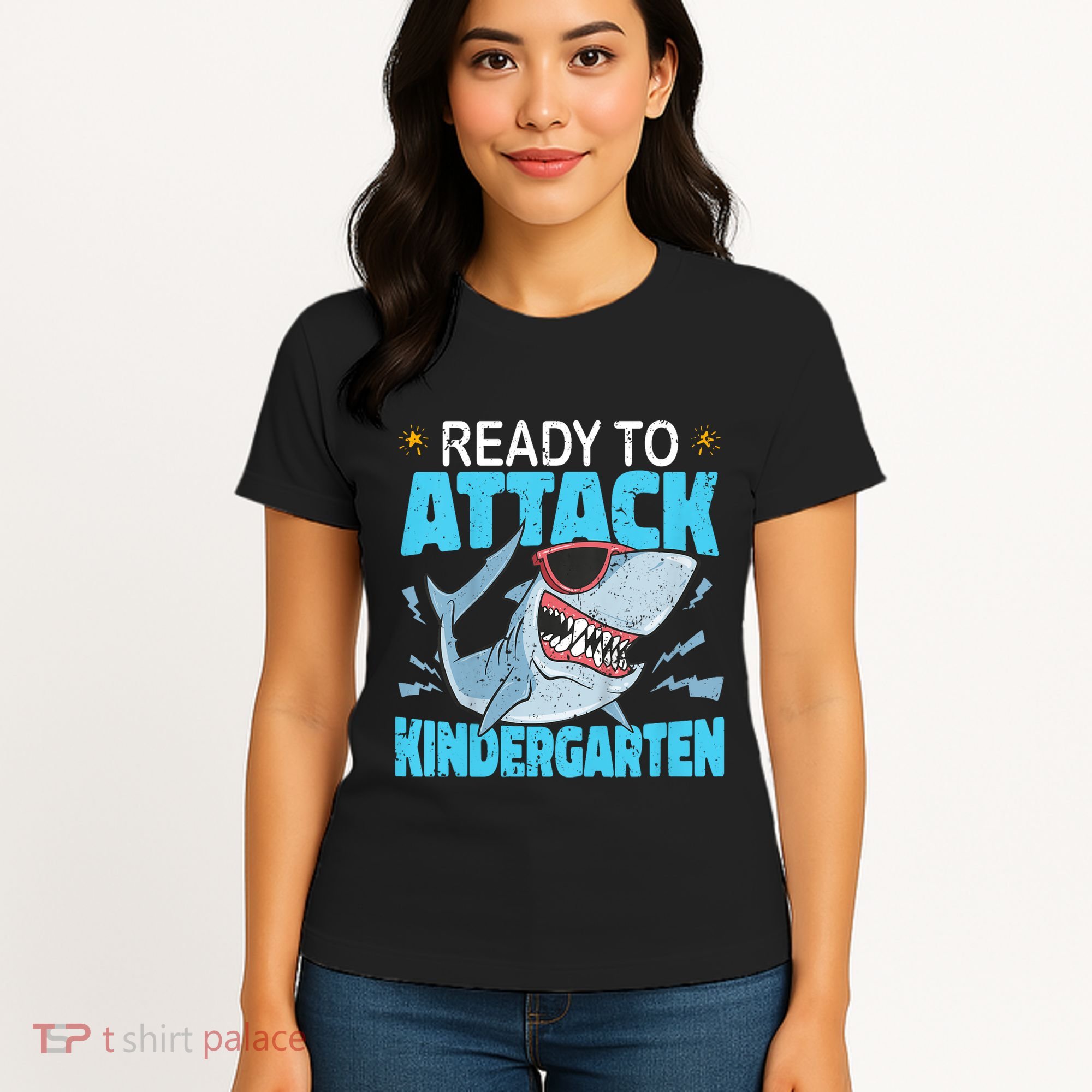 Shark Ready To Attack Kindergarten First Day Of School Women's T-Shirt