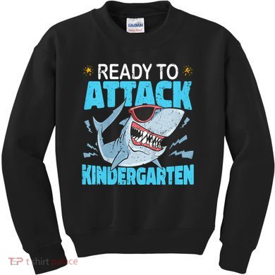 Shark Ready To Attack Kindergarten First Day Of School Kids Sweatshirt