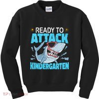 Shark Ready To Attack Kindergarten First Day Of School Kids Sweatshirt thumb 0