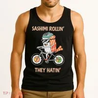 Sashimi Rollin They Hatin - Sushi Tank Top thumb 3
