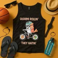 Sashimi Rollin They Hatin - Sushi Tank Top thumb 4