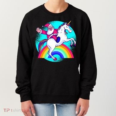 Santa Riding Unicorn Women's Sweatshirt