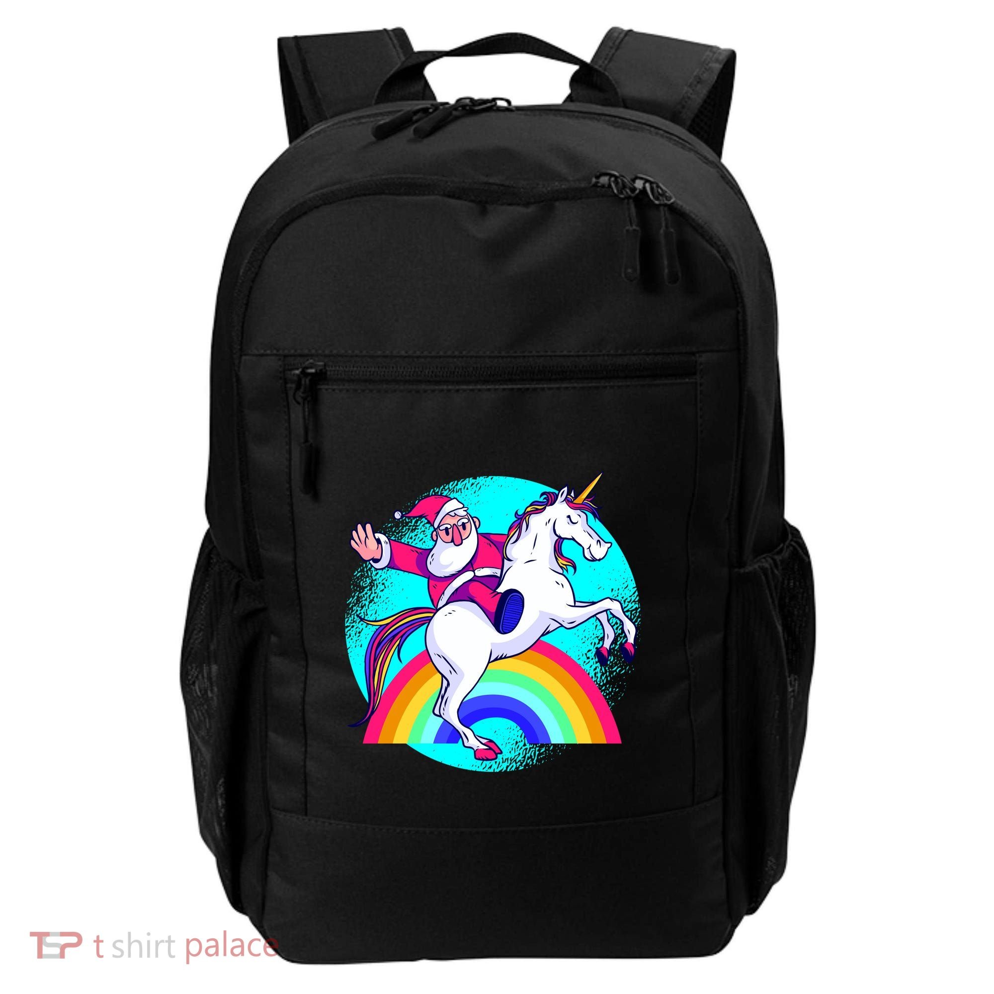 Santa Riding Unicorn Backpack