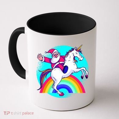 Santa Riding Unicorn Coffee Mug