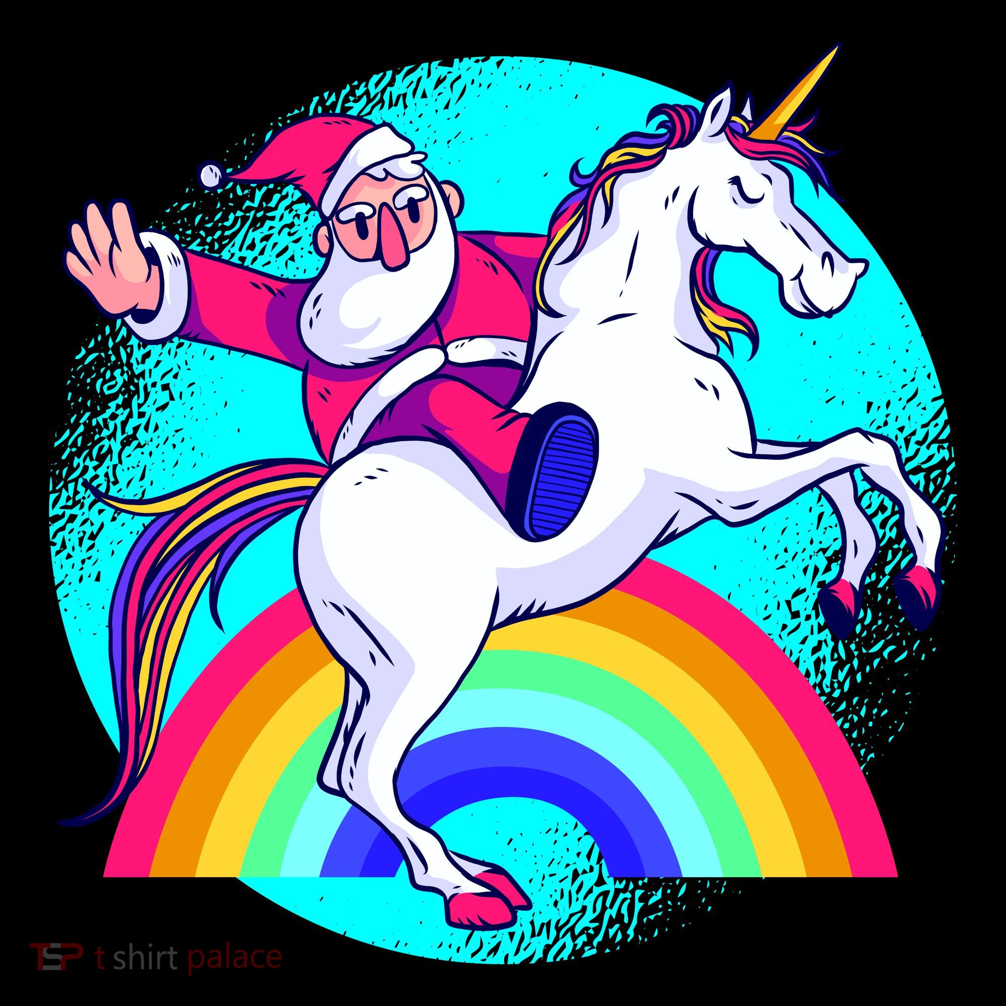 Santa Riding Unicorn Coffee Mug