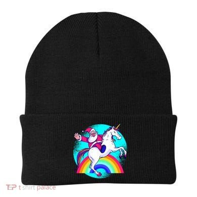 Santa Riding Unicorn Beanie