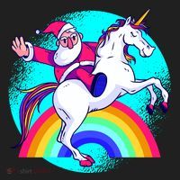 Santa Riding Unicorn Beanie thumb 2