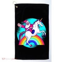 Santa Riding Unicorn Golf Towel thumb 0