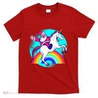 Santa Riding Unicorn T-Shirt thumb 0
