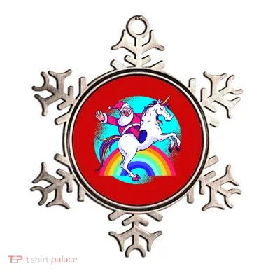Santa Riding Unicorn Ornament