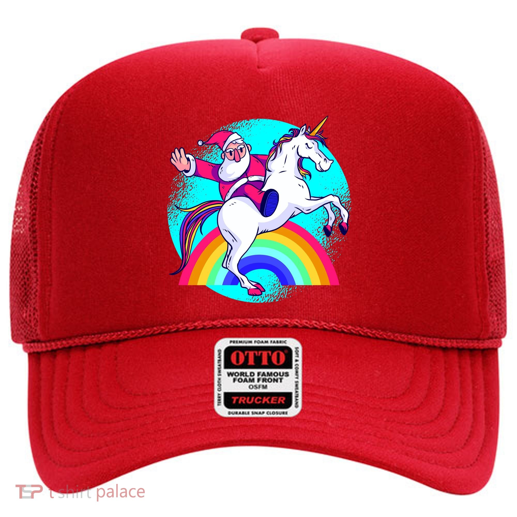 Santa Riding Unicorn Hat