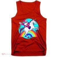 Santa Riding Unicorn Tank Top thumb 0