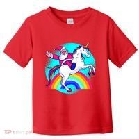 Santa Riding Unicorn Toddler T-Shirt thumb 0